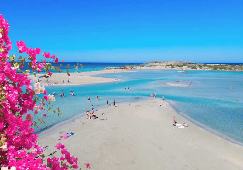 Der Elafonissi Beach auf der griechischen Insel Kreta