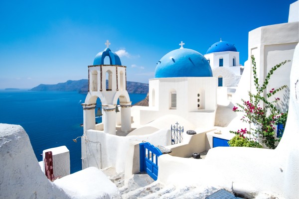 Die zauberhaften, weißen Häuser auf Santorini 