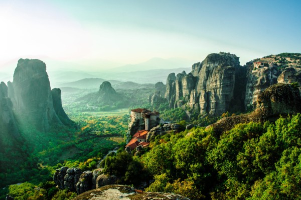 Unglaublicher Blick auf die Meteora-Klöster