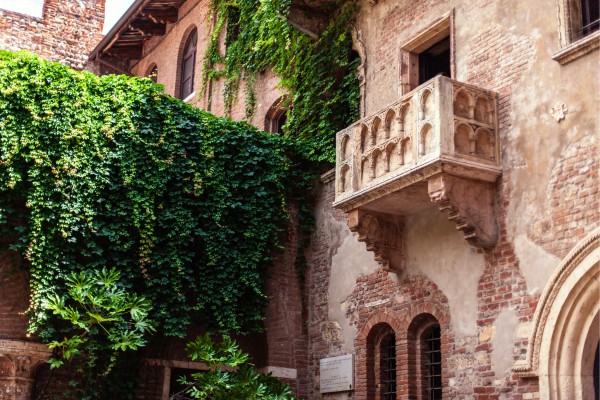 Der Romeo und Julia Balkon in Verona, Venetien