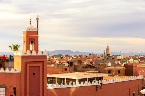 Genieße den magischen Blick auf Marrakesch