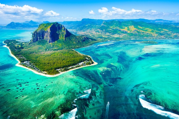 Spektakulärer Blick auf die Trauminsel Mauritius