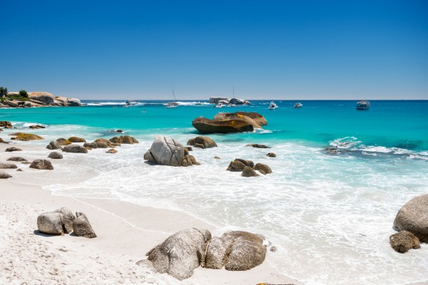 Einer der traumhaften Strände in Südafrika - Der Clifton Beach 
